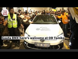 Gauta BMX hero's welcome at OR Tambo