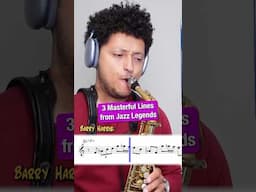 3 Masterful Lines from Jazz Legends #jazz #music #altosax #saxophone #musician