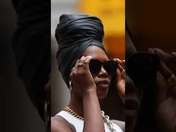 Faux Leather Headwrap looks #fanmdjanm #headwrapstyles