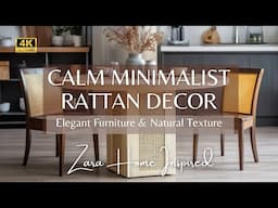 2025 Calm Minimalist Rattan Decor Ideas Inspired by Zara Home: Elegant Furniture & Natural Texture