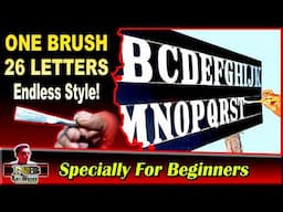 Brush Lettering A-Z | Learn English Alphabets with a Painting Brush