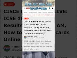 ICSE 2025 Result today! 🔥 #icse2025
