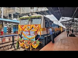 INAUGURAL SPECIAL of KUSHTAGI HUBLI FIRST PASSENGER TRAIN | Decorated WDP-4D | SWR | Indian Railways