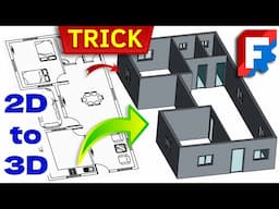 Freecad 2D to 3D Floor Plan - Simple Trick