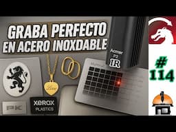 ¡Graba ACERO INOXIDABLE como un PRO! Material Test PERFECTO con Láser Infrarrojo A2 ACMER
