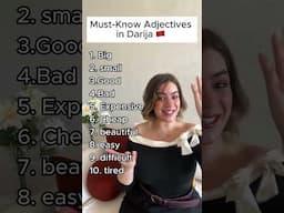 10 MUST KNOW Darija Adjectives