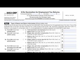 IRS Form 8453-EMP walkthrough (E-file Declaration for Employment Tax Returns)