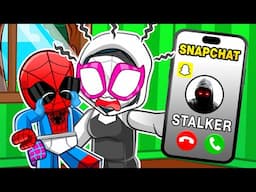 STALKER FOLLOWED BABY SPIDEY In Roblox Snapchat!!
