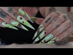 How To Create These STUNNING Stilleto Ladybug and Leaf Nails!