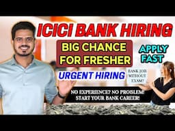 ICICI Bank Hiring 2025 | PAN India 😍| Private Bank Jobs | Bank Jobs For Freshers | Latest Bank Jobs.