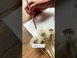 Mix watercolor for dandelion together with me #paintwithme  #watercolorartist #everydaywatercolor