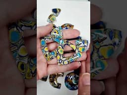 Summer Mokume Gane! #polymerclay #handmade #diy #jewelry #earrings