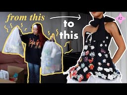 I Made A Dress Out of Trash 🗑️ my school final presentation EP 02