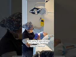 The full Hair Transplant experience 😳💁 I can’t wait to see the results!!🙌 #hairtransplant