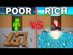Mikey POOR vs JJ RICH MAZE Mine Battle in Minecraft - Maizen