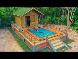 Building Jungle Villa and Swimming Pool With Décor Private Living Room