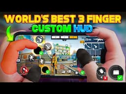 Top 3 Deadliest 3 Finger Custom HUD 🔥| 2025 | World's Fastest 3 Finger Hud Setting⚙️👽