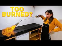 Making a Charred Wood Countertop on Low Budget
