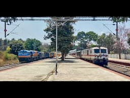 20 in 1 : AGGRESSIVE DIESEL & ELECTRIC SUPERFAST TRAINS on BANGALORE HUBLI LINE | Indian Railways