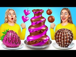 Chocolate Fountain Fondue Challenge | Eating Only Sweet 24 Hours by Mega DO Challenge