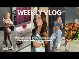 WEEKLY VLOG GETTING BACK ON TRACK | training sessions, apartment reset, finding routine again, chats