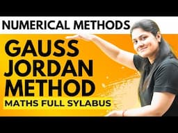 Introduction to Gauss Jordan Method|Numerical Methods|BCA|B.TECH|Dream Maths