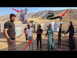 A large snake is found in Zahra's family's home and a meeting with Ali Saleh's family