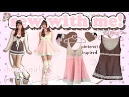 SEW WITH ME 🧁🌸 shoujo girl style, spring outfits, neopolitan, pinterest inspired ૮ ․ ․ ྀིა