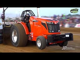 Pro Stock Tractors laying down the horsepower at the 2024 Scheid Diesel Extravaganza-Tractor Pulling