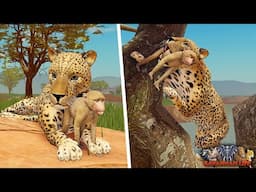 Leopard Adopts Abandoned Baby Baboon! | ROBLOX Savannah Life