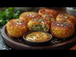 Diese veganen Kartoffel-Küchlein sind außen knusprig und innen so cremig.