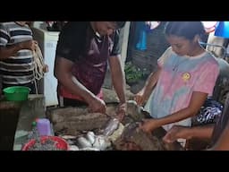 Veronica arreglando el pescado😱que se agarro!!!