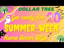 20 *Must Try* Dollar Tree Summerween Home Decor DIY Ideas •June-O-Ween  Code Orange Halloween Crafts