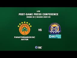 Panathinaikos BC AKTOR – Lavrio | Post-Game Press Conference | Basket League – R22