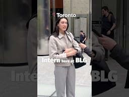 How much does a BLG intern make in Toronto? #career #interview #intern #toronto
