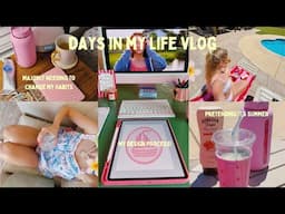 DAYS IN MY LIFE VLOG: creating new products/my design process and summer vibes!