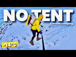 ⚠️Subzero SURVIVAL CAMPING on a Mountain with NO Tent 🥶❌