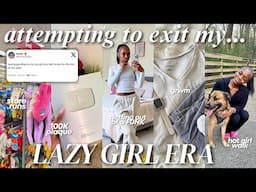 attempting to exit my LAZY GIRL ERA 🍓 finding balance, hot girl walks, 100k plaque, + productivity!