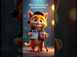 This orange cat yelled “ACTION!” and took over the entire set. He is the script. #viralshort #shorts