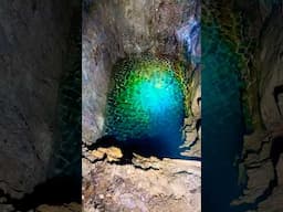 100-foot vertical shaft abandoned mine. Cystal clear water!  #mineexploring #mines #abandonedmines