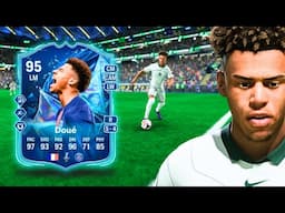 95 TOTS Desire Doue is Absolutely BROKEN! 😳 FC 25 Ultimate Team SBC Player Review