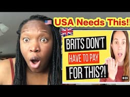 American Reacts to 7 FREE things in the UK that cost MONEY in the USA / American in the UK