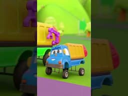 Wheels On The Garbage Truck Go, #ytshorts #carcartoons #streetvehicles #nurseryrhymes #kidssongs