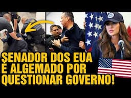 Senador dos EUA é removido à força e algemado em coletiva do Departamento de Segurança Interna 😮 🇺🇸