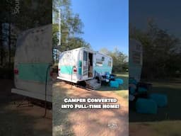 Would you live in a #camper converted to full-time home?🏕️ #camping #trailer #tinyhouse #tinyhome