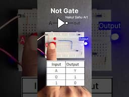 NOT Logic Gate Using Breadboard | Easy DIY Project with switch and LED,#shortsfeed Nakul Sahu Art