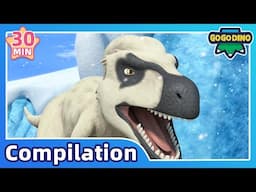 ⭐️ GOGODINO S7 ⭐️ EP19-21 | 30 MIN Compilation 7| Dinosaurs for Kids | Kids Cartoon | Dino Explorers