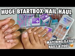 Huge BTARTBOX Nail Haul | Trying the NEW Viral French Tip X Coat Toe Nails | Matching Nails & Toes