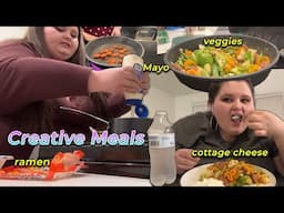 Amberlynn Cooking & Making Creative Meals (adding cottage cheese)