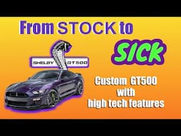 From stock to sick: Custom Mustang Shelby GT500 with high tech features #mustang #GT5OO #carcustom